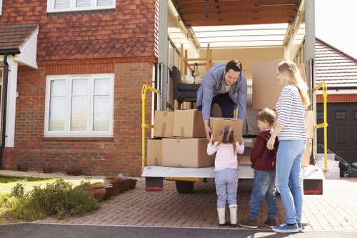 Removal truck in Liverpool moving household items