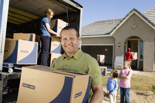 Professional removal team loading a truck in Liverpool